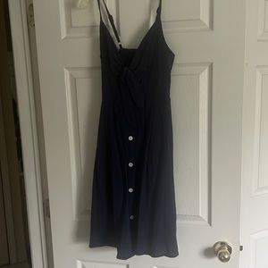 Navy blue midi dress